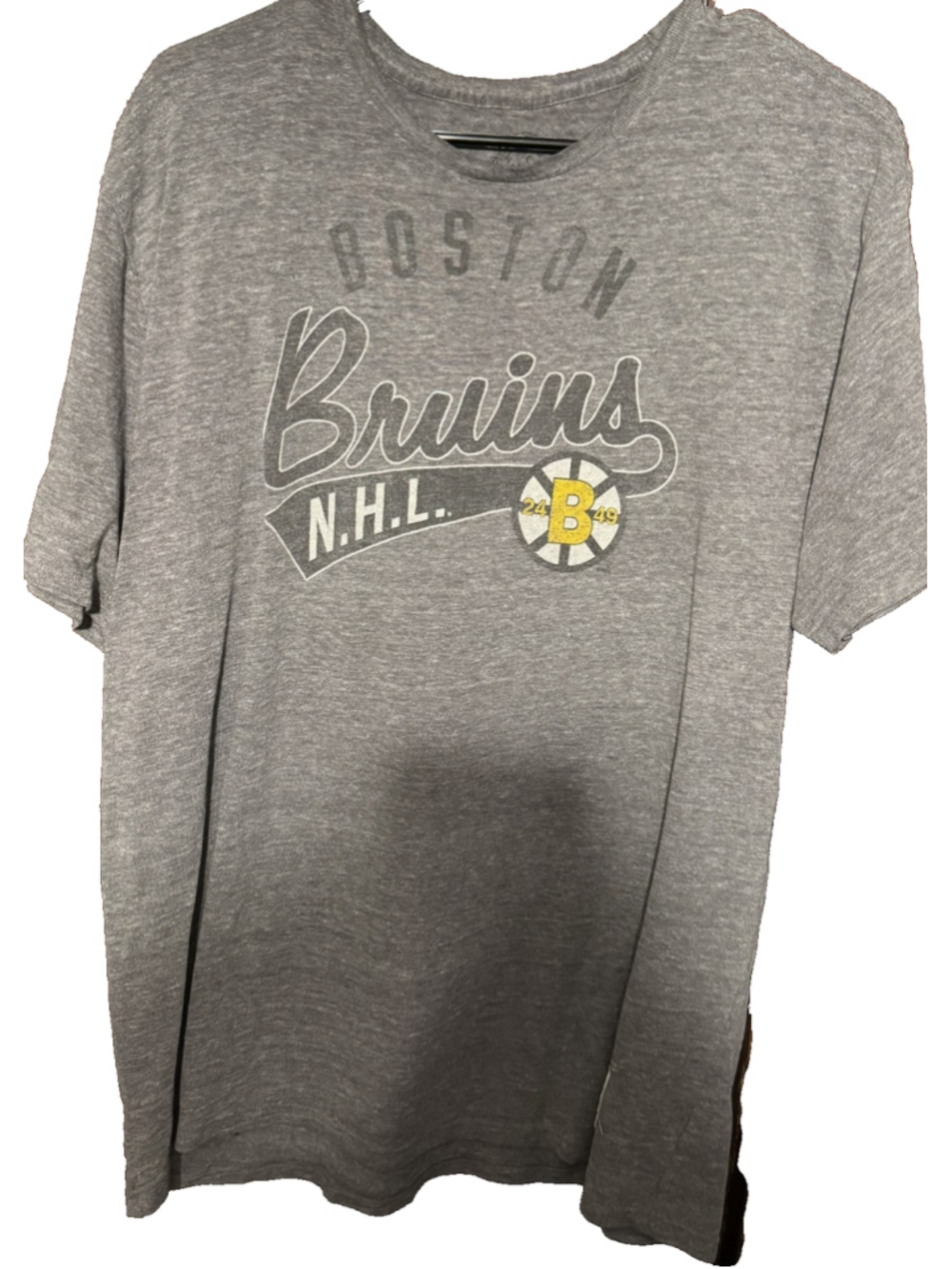 Boston Bruins Retro Sport Gray T-shirt Men's Sz XL